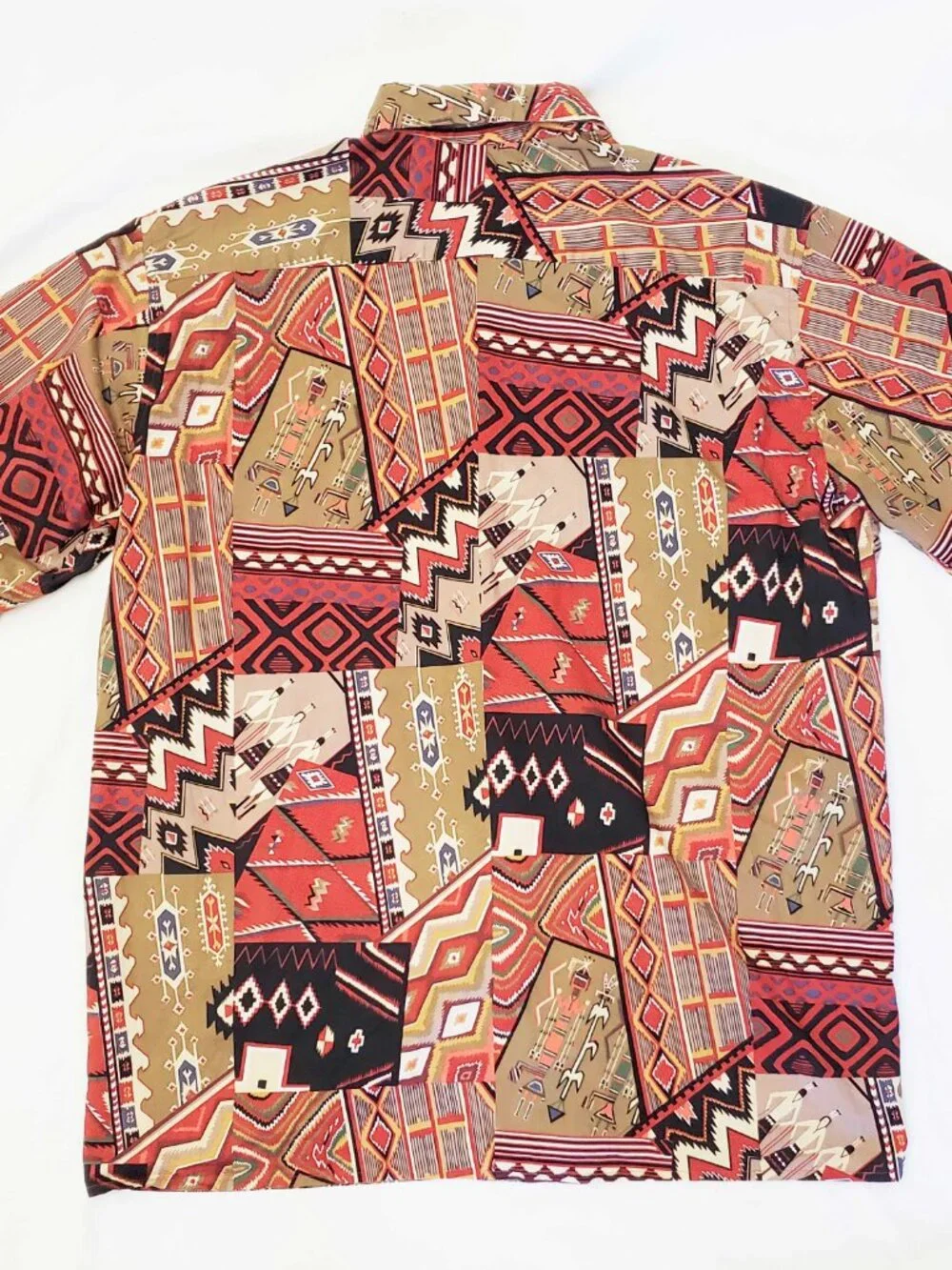 Vintage Re1yn Spooner Men's  Hawaiian Shirt Southwestern Native American Print L